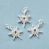 Rack Plating Brass Micro Pave Cubic Zirconia Pendants LS-KK-E081-10S-2