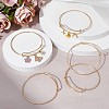 15Pcs Stainless Steel Adjustable Bangle Making BJEW-UN0001-64G-4