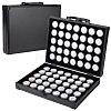 Rectangle Black Aluminum Alloy Organizer Handled Boxes CON-WH0089-254A-1