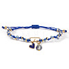 Brass & Glass Beads Charm Bracelets EY6397-3-1
