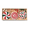 9Pcs 3 Styles Christmas Wood Pendant Decorations Set WOOD-U004-01D-1