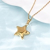 304 Stainless Steel Star Pendant Cable Chain Necklaces for Men Women NJEW-K308-02A-G-3