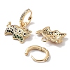 Real 18K Gold Plated Brass Dangle Hoop Earrings EJEW-L269-028G-02-2