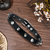 Punk Rock Style Alloy Rivet Imitation Leather Chocker Necklaces NJEW-CL0001-31-3
