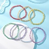 7Pcs Dyed Natural Malaysia Jade Rondelle Beads Stretch Bracelets for Women BJEW-JB13048-2