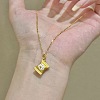 Alloy Enamel Cat Paw Print Candy Pendant Necklaces for Women WG8C641-01-2