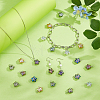 70Pcs 7 Styles Glass Pendants PALLOY-FH00204-4
