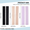 6Pcs 3 Colors Polyester Women's 3 Rows x 18 Hooks Longline Corset Bra Extender FIND-BC0004-22-2