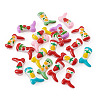 20Pcs 10 Styles Fruit Theme Boot Baking Paint Glass Enamel Beads LAMP-TA0002-78C-3