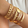 5Pcs 5 Styles Alloy Bangles WG70F83-13-1