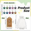 30Pcs 10 Colors Alloy Enamel Dog Paw Prints Pendant Decorations HJEW-PH02412-2