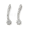 Brass Pave Clear Cubic Zirconia Pendants CU-CBA9FFD-11P-01-1