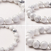 SUNNYCLUE Natural Howlite Round Beads Stretch Bracelets BJEW-PH0001-10mm-08-4