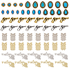 Western Theme Alloy Cabochons MRMJ-SP0001-38B-1