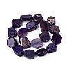 Dyed Natural Agate Beads Strands G-Q606-23E-04-2