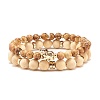 Elephant Stretch Bracelets Set for Girl Women BJEW-JB07127-1