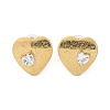 Brass & Glass & Plastic Stud Earrings EJEW-D302-03G-01A-2