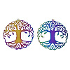 Ion Plating(IP) 201 Stainless Steel Filigree Pendants X-STAS-S118-030-2