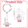 30Pcs Plastic Imitation Pearl Link Alloy Virgin Cross Charm Rosary Bracelets BJEW-WA0001-06-2