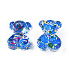 Spray Painted Transparent Acrylic Cabochons TACR-N006-71A-3