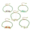 Natural Gemstone & Glass Beads Beaded Bracelets for Women BJEW-JB13426-2