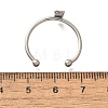 304 Stainless Steel Open Cuff Ring Components STAS-M057-01A-P-3