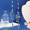 2Pcs Glass Butterfly & Cone Hanging Suncatchers HJEW-TADJ0021-5