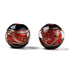 Handmade Gold Sand Lampwork Beads LAMP-T019-8mm-03-2