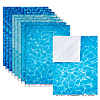 9 Sheets 3 Styles Coated Paper Water Ripple Stickers STIC-BC0001-05-1