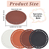   4Pcs 4 Colors Litchi Grain PU Leather Bag Bottoms FIND-PH0007-10-3