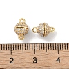 Rack Plating Brass Micro Pave Cubic Zirconia Magnetic Clasps with Loops X-KK-A224-11G-3