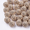 Handmade Polymer Clay Rhinestone Beads RB-S250-12mm-A7-1