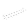 Long Chain with Plastic Pearl Dangle Stud Earrings EJEW-A067-11P-3