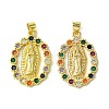 Brass Micro Pave Colorful Cubic Zirconia Pendants KK-H472-51C-G-1