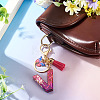 Alloy Resin Butterfly Keychains KEYC-TADJ0002-02G-V-5