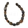 Dyed Natural Yellow and Blue Tiger Eye Beads Strands G-C286-A11-4