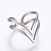 Hollow 304 Stainless Steel Cuff Finger Rings RJEW-H126-46P-19mm-2