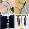 560Pcs 10 Styles Iron Slide On End Clasp Tubes DIY-TA0015-91-9