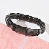 Bamboo Natural Silver Sheen Obsidian Beads Stretch Bracelets for Women Men BJEW-K304-01C-3
