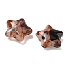 Leopard Print Opaque Acrylic Beads OACR-B052-08-2