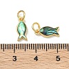 Natural Paua Shell Fish Charms X-KK-F926-04A-3