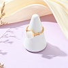 Copper Wired Natural Trochid Shell/Trochus Shell Finger Rings for Women RJEW-JR01054-2