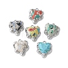 Brass Glass Charms KK-D355-01P-1