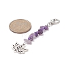 7Pcs Chakra Natural Gemstone Chip Keychains GG-CJ560E-3