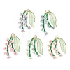 Glass Seed Beaded Pendants PALLOY-MZ01249-1