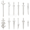 24Pcs 12 Style Alloy & CCB Plastic Big Pendants FIND-UN0002-86-1