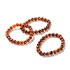 Unisex Natural Sugar Heart Agate Beaded Stretch Bracelets BJEW-K097-01A-03-1