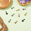 10Pcs 5 Colors 304 Stainless Steel Pendants STAS-TA0006-46-5