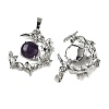 Natural Amethyst Pendants G-B194-01P-10-2