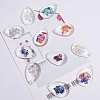 40Pcs 10 Colors Transparent Glass Pendants GGLA-SZ0001-44-4